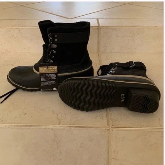 Sorel Winter Fancy Lace II Boot Women's Black Duck Boot Rain Weatherproof - Picture 9 of 9